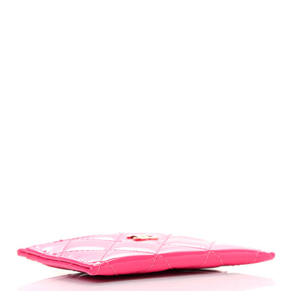Chanel Patent Quilted Card Holder Pink 4 of 10