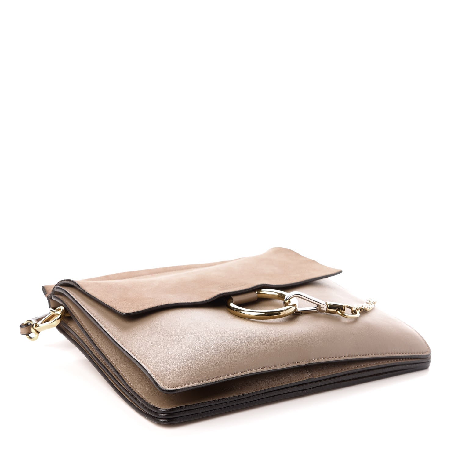 Chloe Calfskin Suede Medium Faye Shoulder Bag Blushy Pink 4 of 9