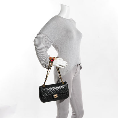 Chanel Lambskin Quilted Cruise Charm Medium Single Flap Black 2 of 8