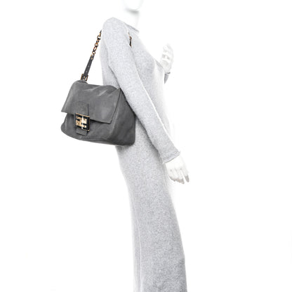 Fendi Vitello Savana Big Mama Baguette Grigio Tartaruga Natural 2 of 10