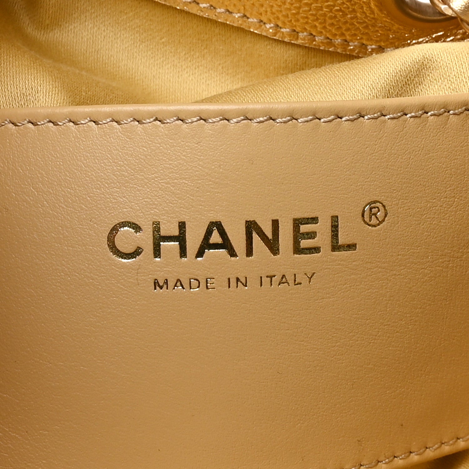 Chanel Metallic Caviar Quilted Mini Chanel 25 Handbag Gold 1783707