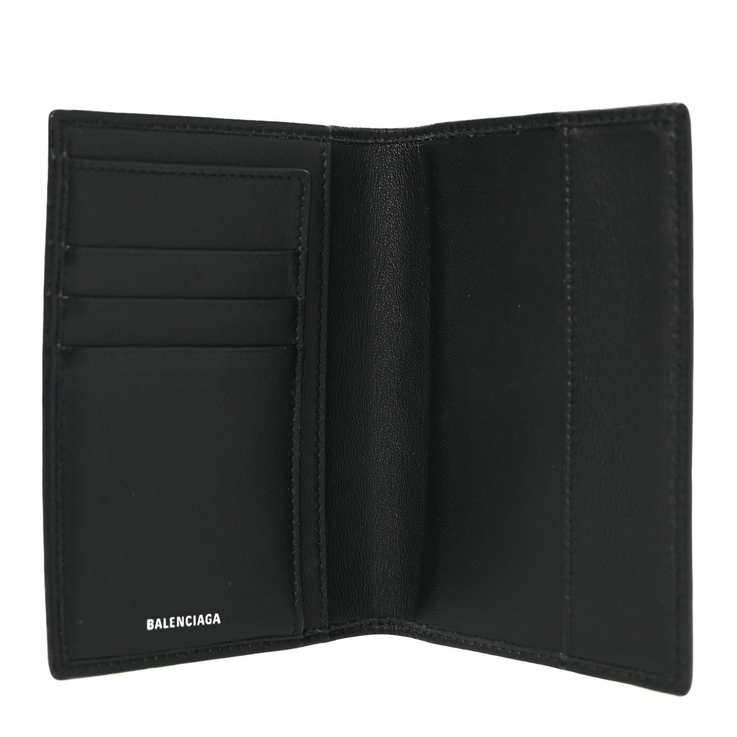 Textured Calfskin Passport Holder Black