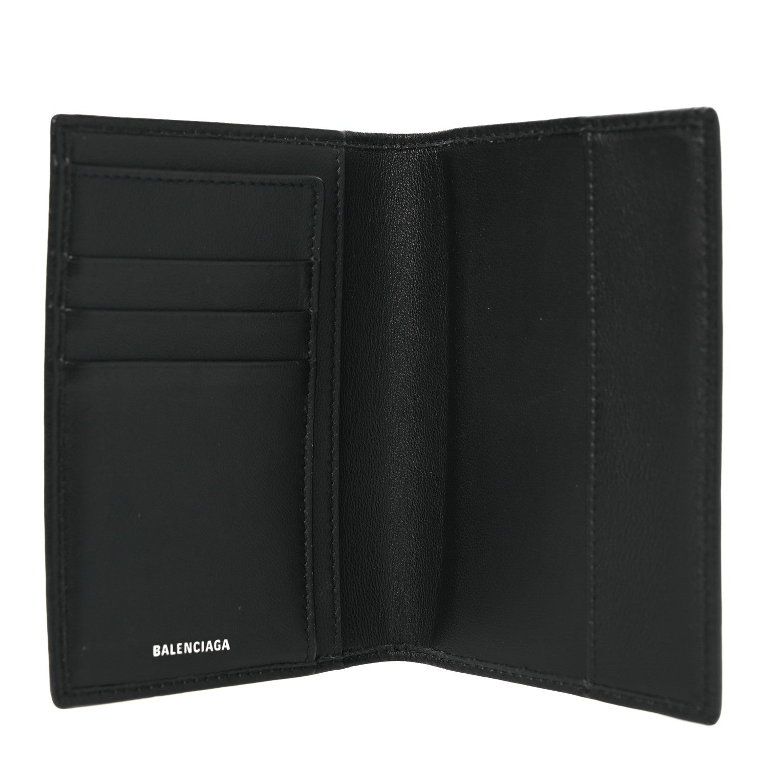 Balenciaga Textured Calfskin Passport Holder Black 5 of 8