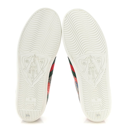 Gucci GG Supreme Monogram Strawberry Web Womens Ace Sneakers 36.5 Beige Multicolor Red Green 6 of 10