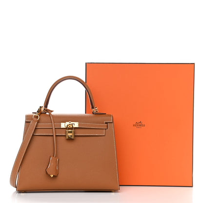 Hermes Epsom Kelly Sellier 25 Gold 10 of 10