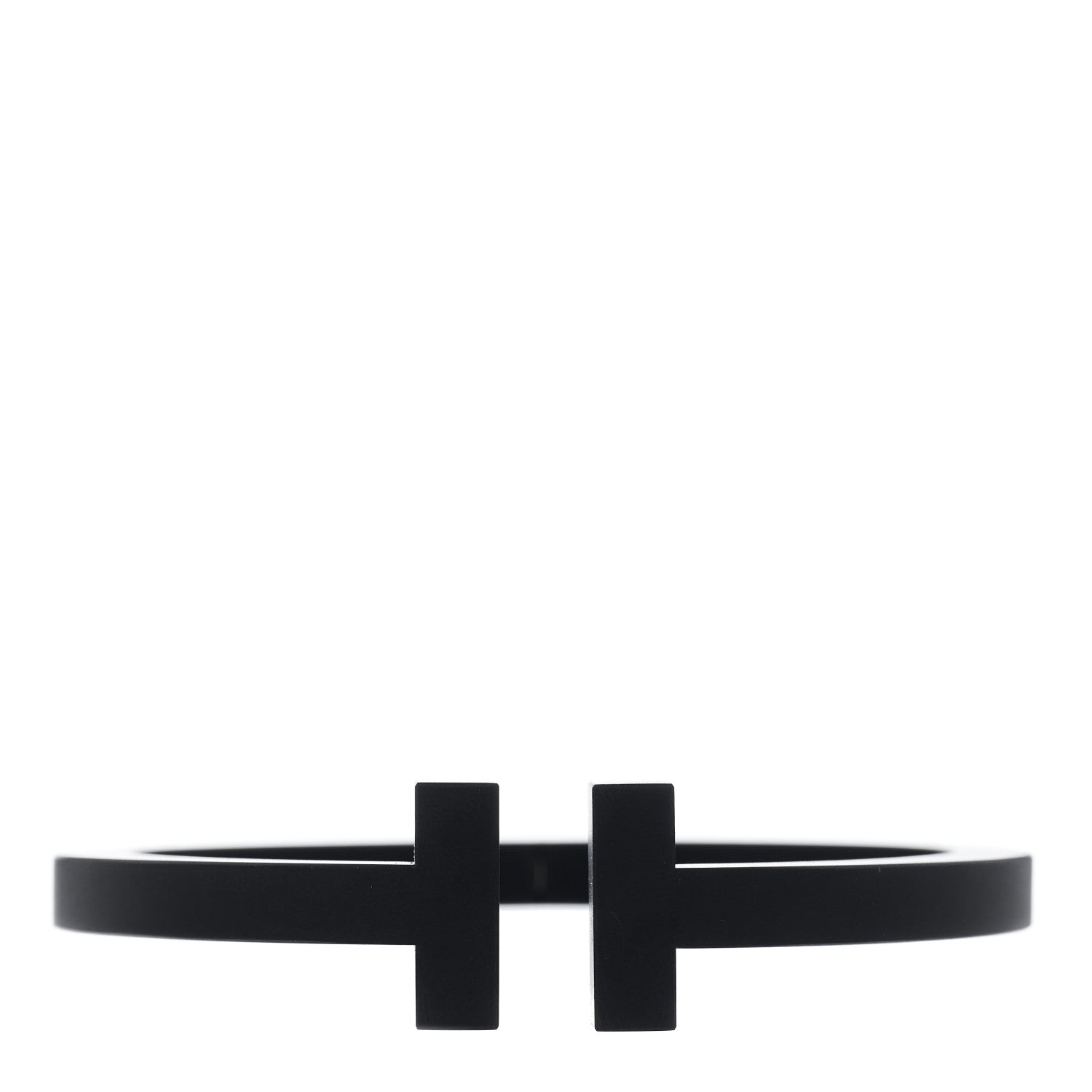 Tiffany Black-Coated Stainless Steel T Square Bracelet 1 of 3