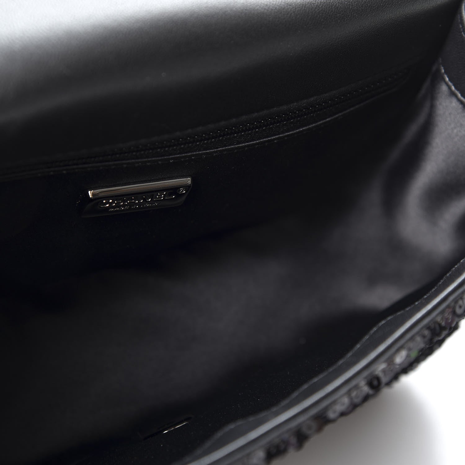 Chanel Sequin Medium Single Flap Multicolor Black 4 of 10