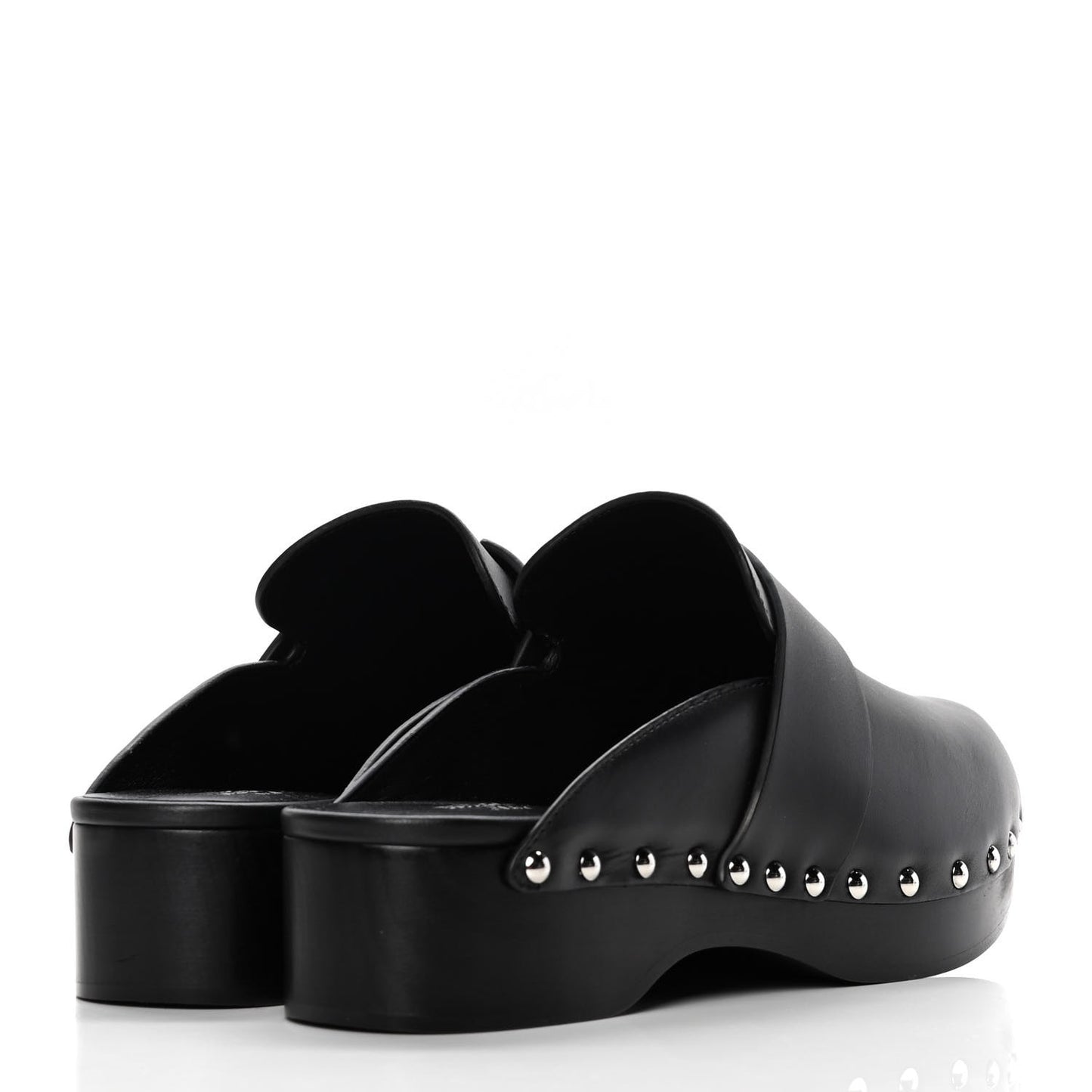 Calfskin Calya Mules 37 Black