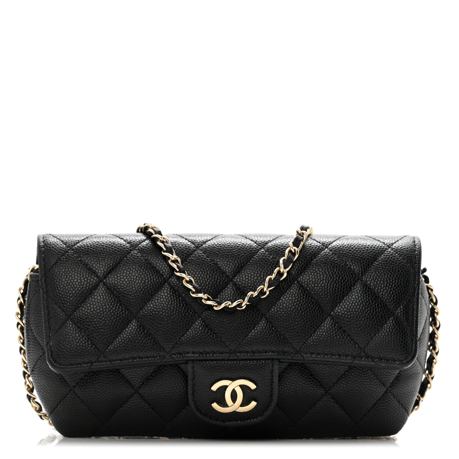 Chanel Caviar Quilted Glasses Case With Chain Black 1 of 10
