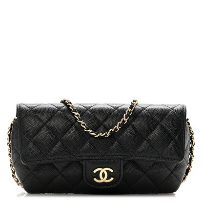 Chanel Caviar Quilted Glasses Case With Chain Black 1 of 10
