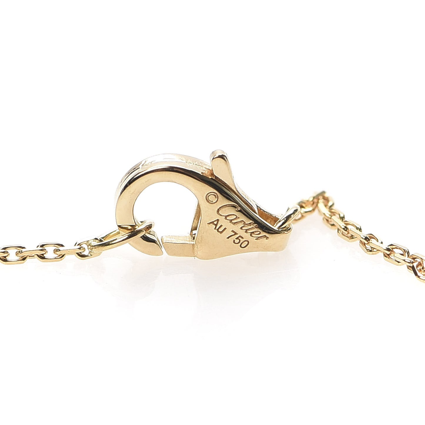 18K Yellow Gold Diamond Chrysoprase XS Amulette de Cartier Pendant Necklace