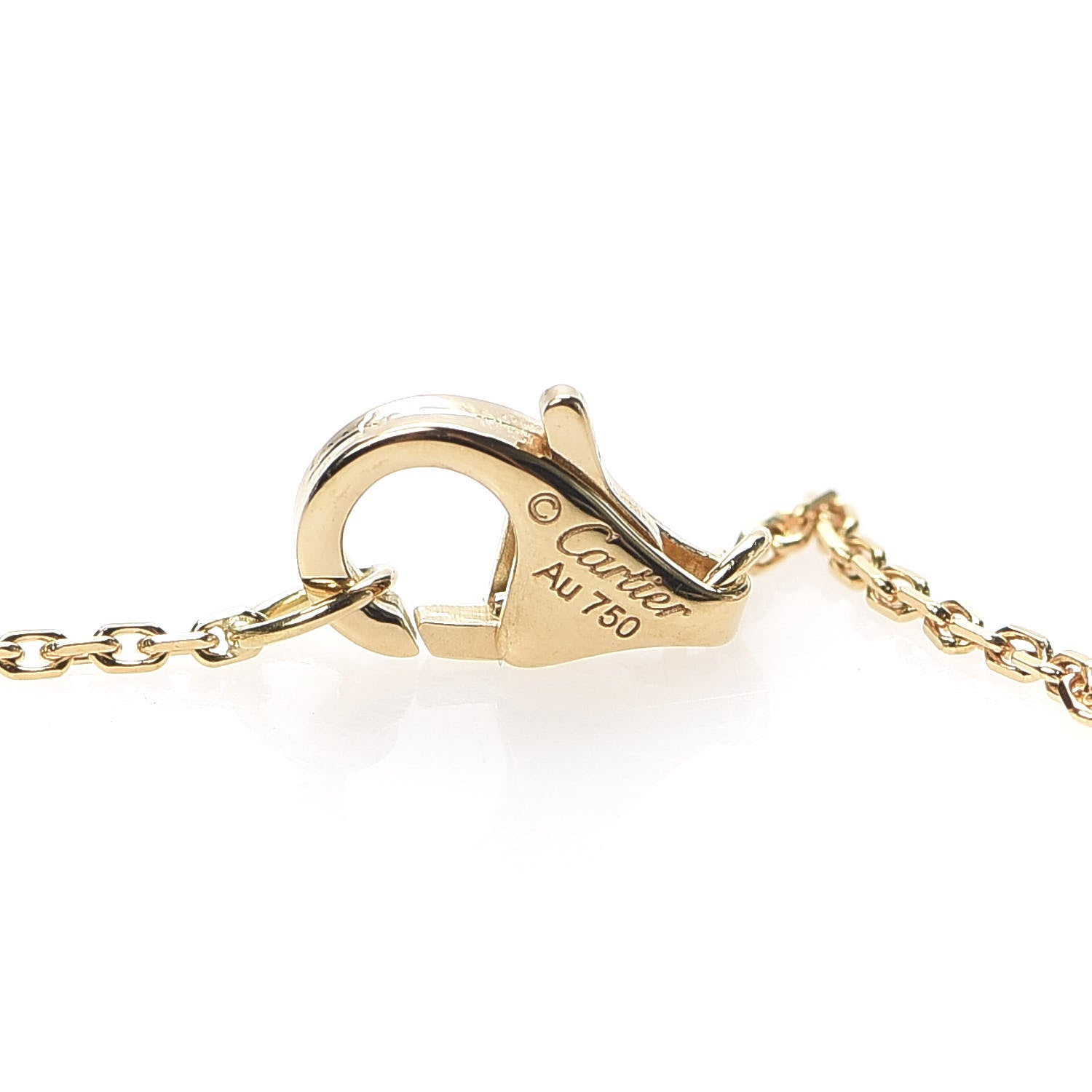 Cartier 18K Yellow Gold Diamond Chrysoprase XS Amulette de Cartier Pendant Necklace 4 of 5