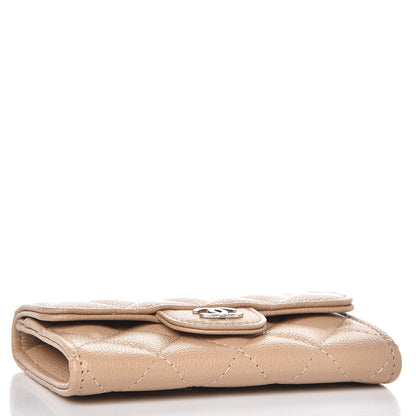 Chanel Caviar Quilted Card Holder Wallet Beige 4 of 9