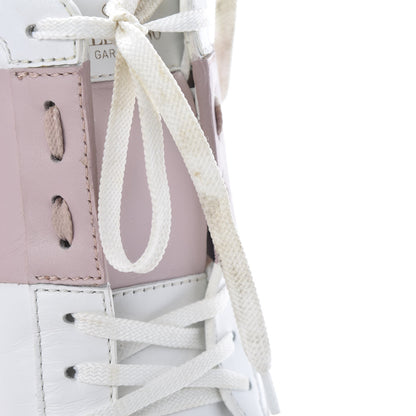 Valentino Garavani Calfskin Rockstud Open Sneakers 40 White Water Rose 11 of 12