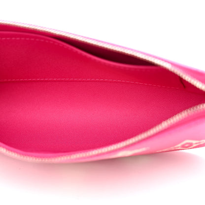 Louis Vuitton Satin Sequin Monogram Giant Pochette Accessories Fuchsia 5 of 8