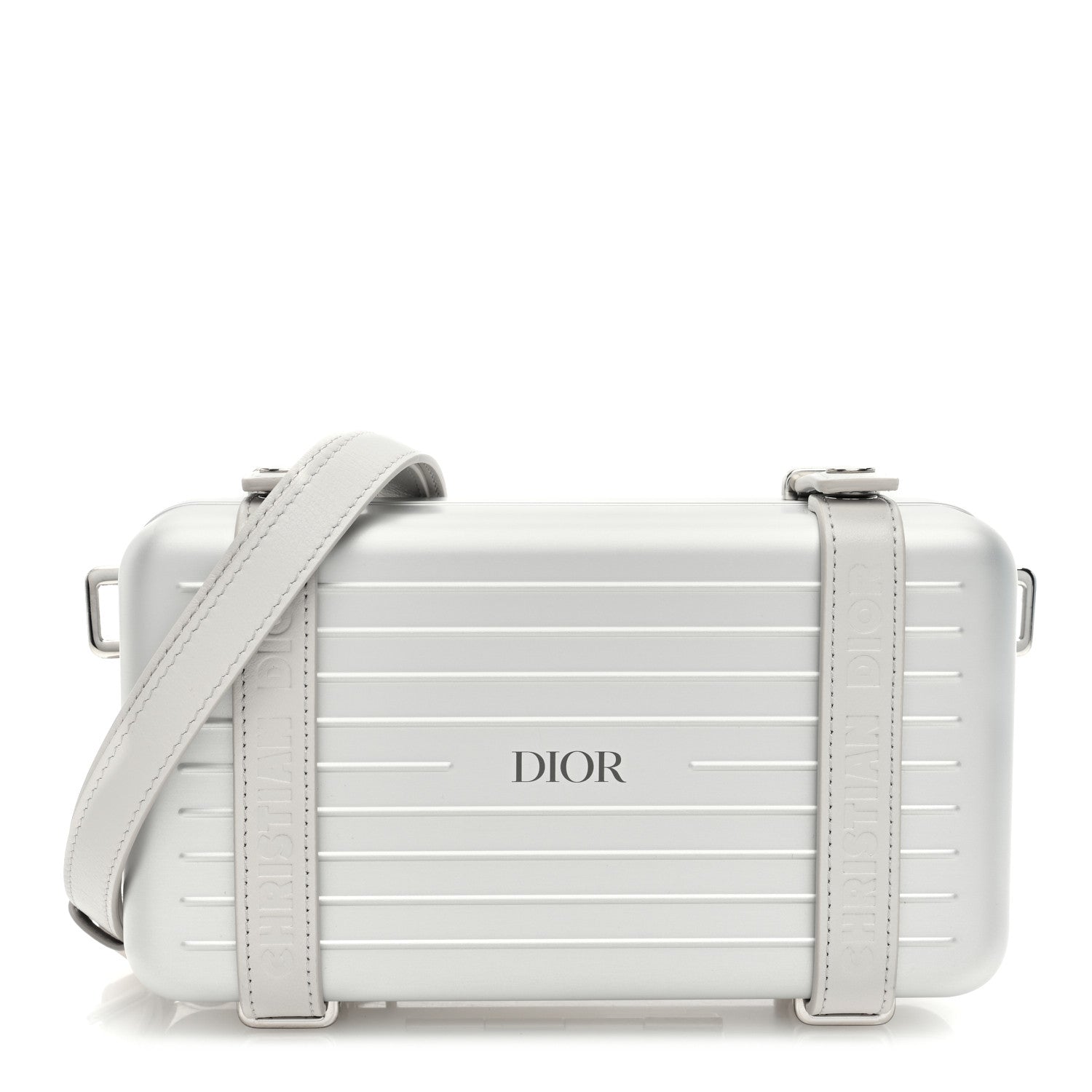 Christian Dior X RIMOWA Aluminum Personal Clutch On Strap Silver 1 of 12
