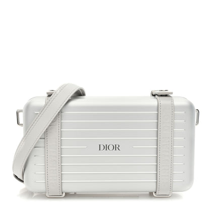 Christian Dior X RIMOWA Aluminum Personal Clutch On Strap Silver 1 of 12