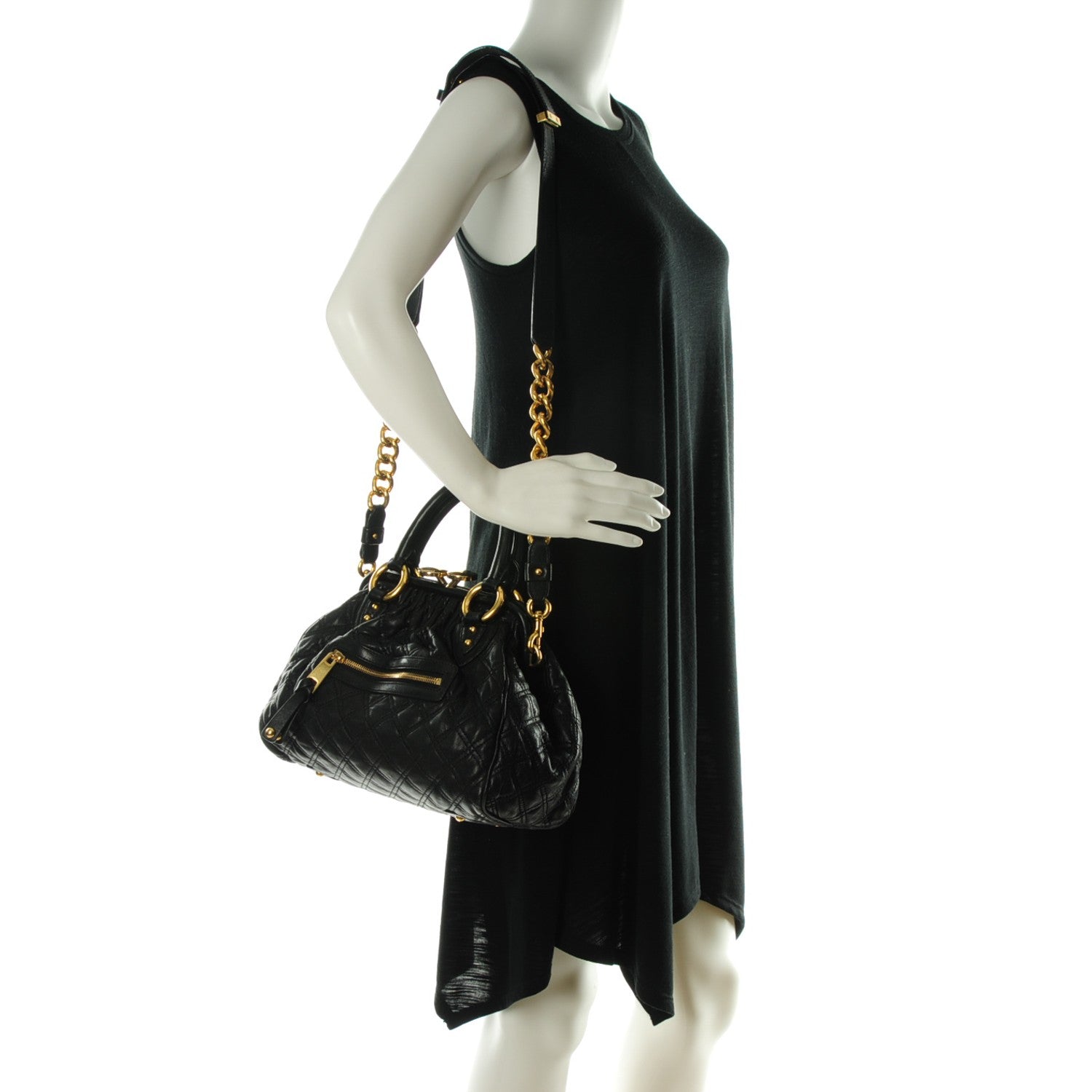 Marc Jacobs Calfskin Quilted Stam Black 2 of 7