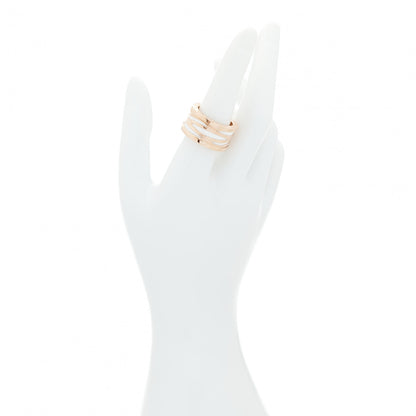 Bulgari 18K Rose Gold White Ceramic B.Zero1 Legend Four-Band Ring 57 8 2 of 6