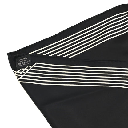 Hermes Silk Liste Au Fil Losange Scarf Black 3 of 3