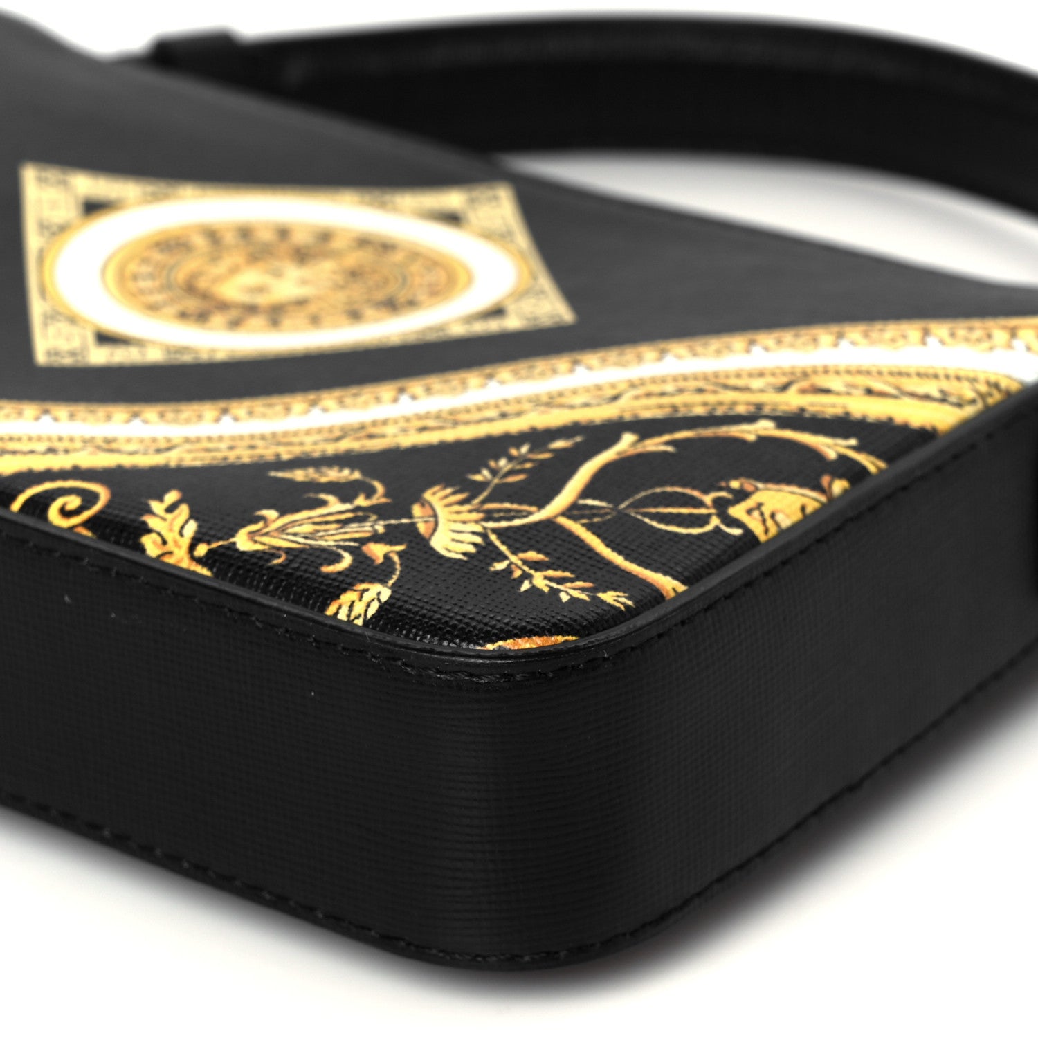 Versace Saffiano Baroque Print La Medusa Crossbody Black 9 of 10