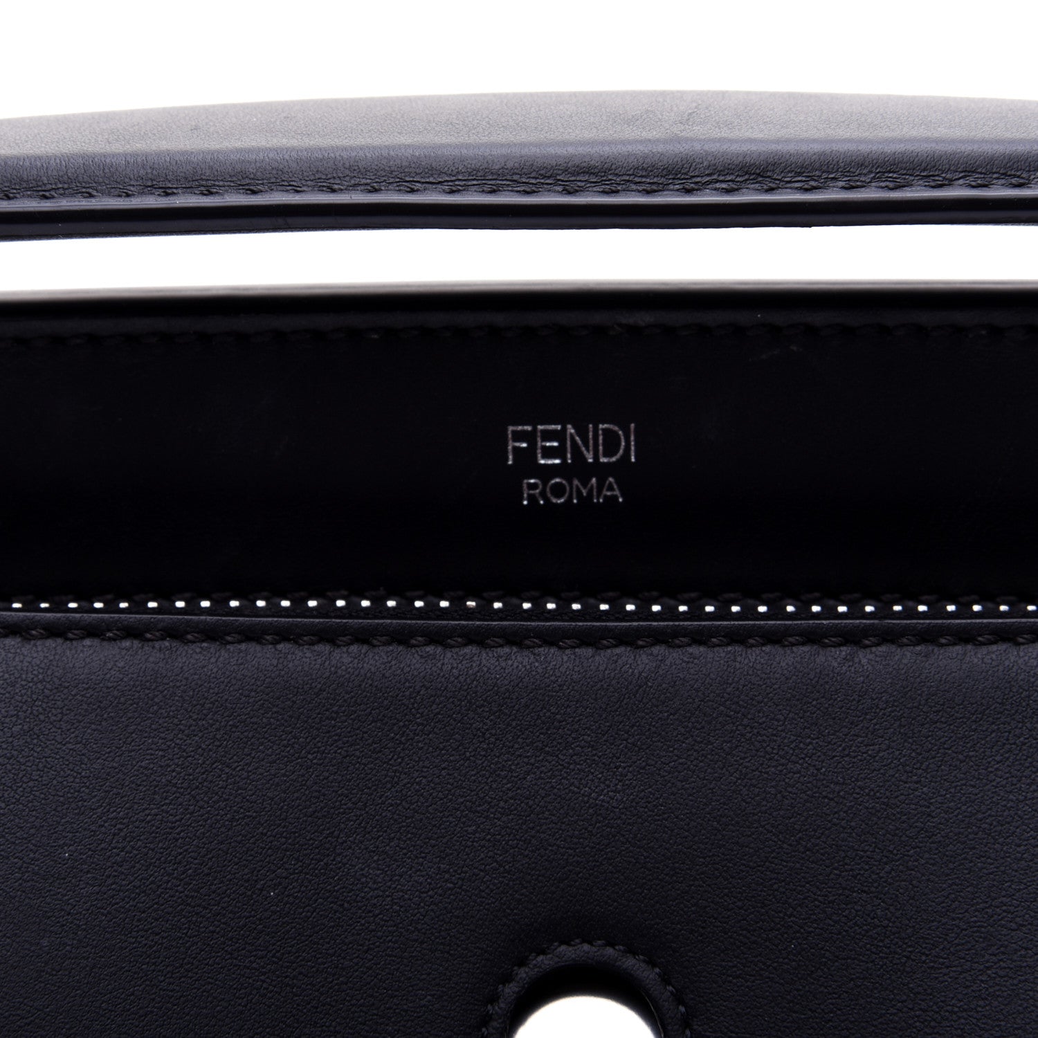 Fendi Vitello Baltico Shiny Nappa Lace Up DotCom Satchel Black Moresco Multicolor 8 of 15