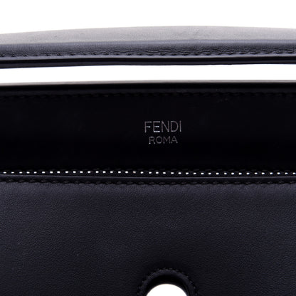 Fendi Vitello Baltico Shiny Nappa Lace Up DotCom Satchel Black Moresco Multicolor 8 of 15