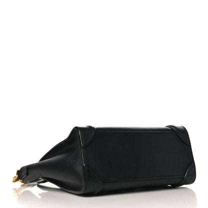 Celine Smooth Calfskin Nano Luggage Black 4 of 8