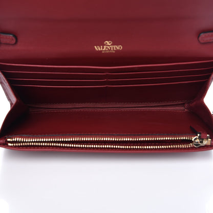 Valentino Garavani Vitello Rockstud Crossbody Wallet On Chain Rubino 5 of 8