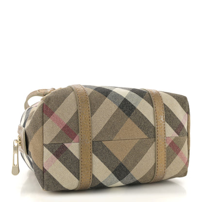 Burberry Shimmer Check Mini Boston Bag Gold 4 of 11