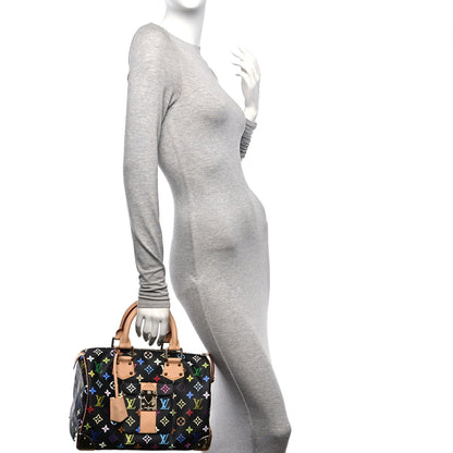 Louis Vuitton Monogram Multicolor Speedy 30 Black 2 of 9