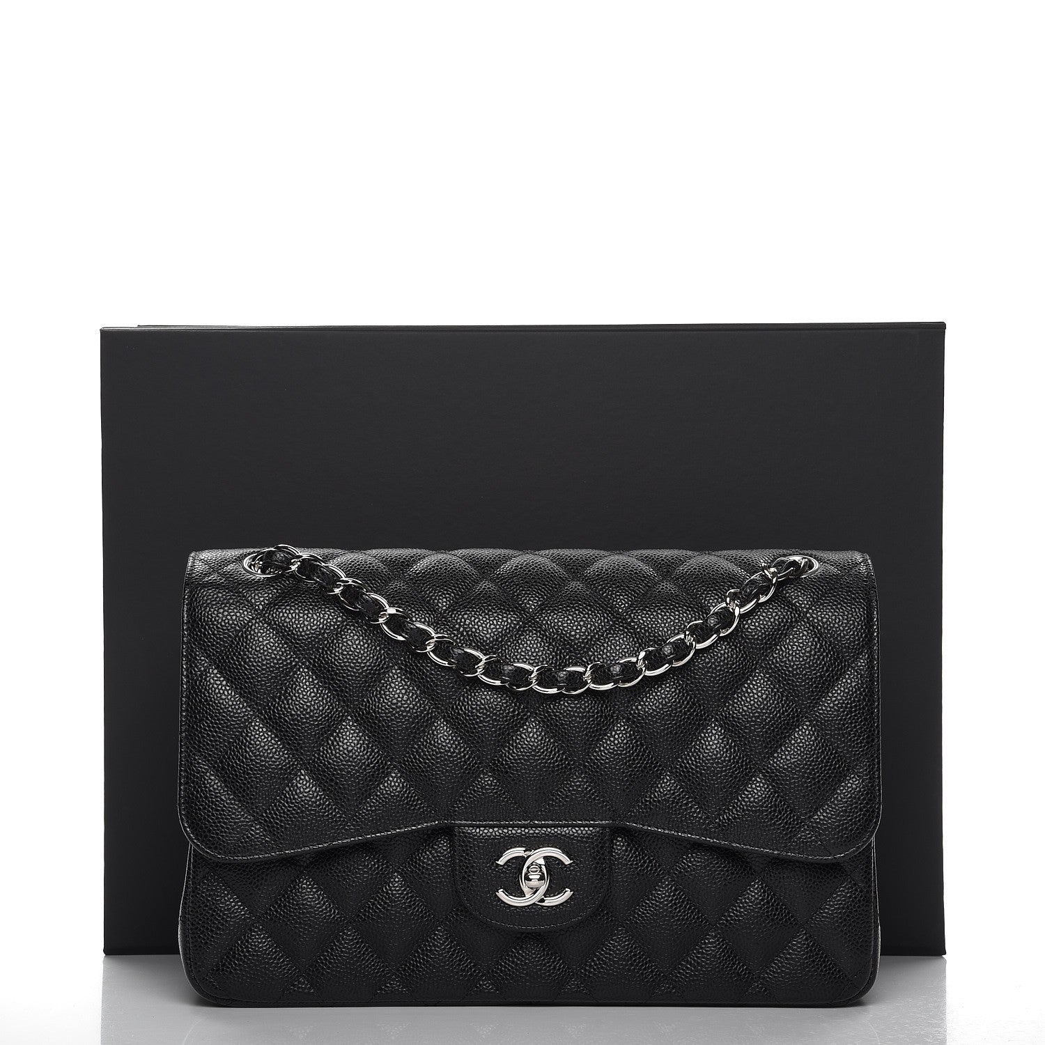 Chanel Caviar Quilted Jumbo Double Flap Black 8 of 8