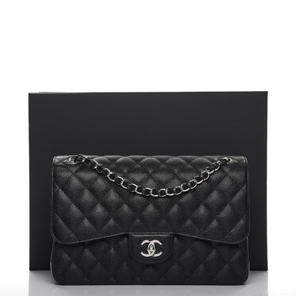 Chanel Caviar Quilted Jumbo Double Flap Black 8 of 8