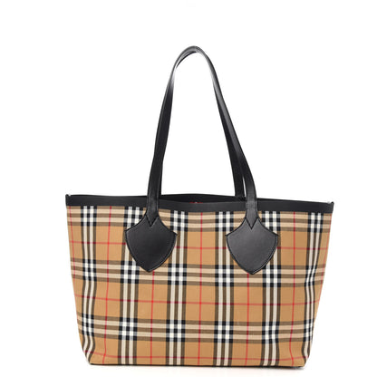Burberry Vintage Check Medium The Giant Reversible Tote Antique Yellow Bright Red 1 of 16