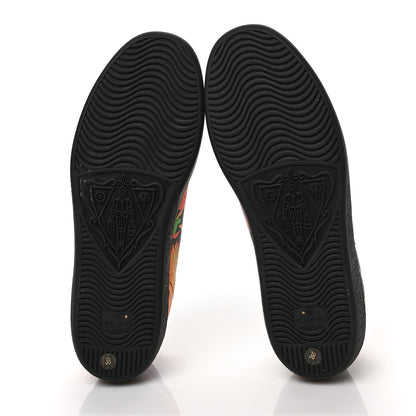 Gucci X KEN SCOTT Canvas Infinity Jenni Womens Ace Sneakers 38 Black Pink Hibiscus Red Blue Shine Purple 7 of 9