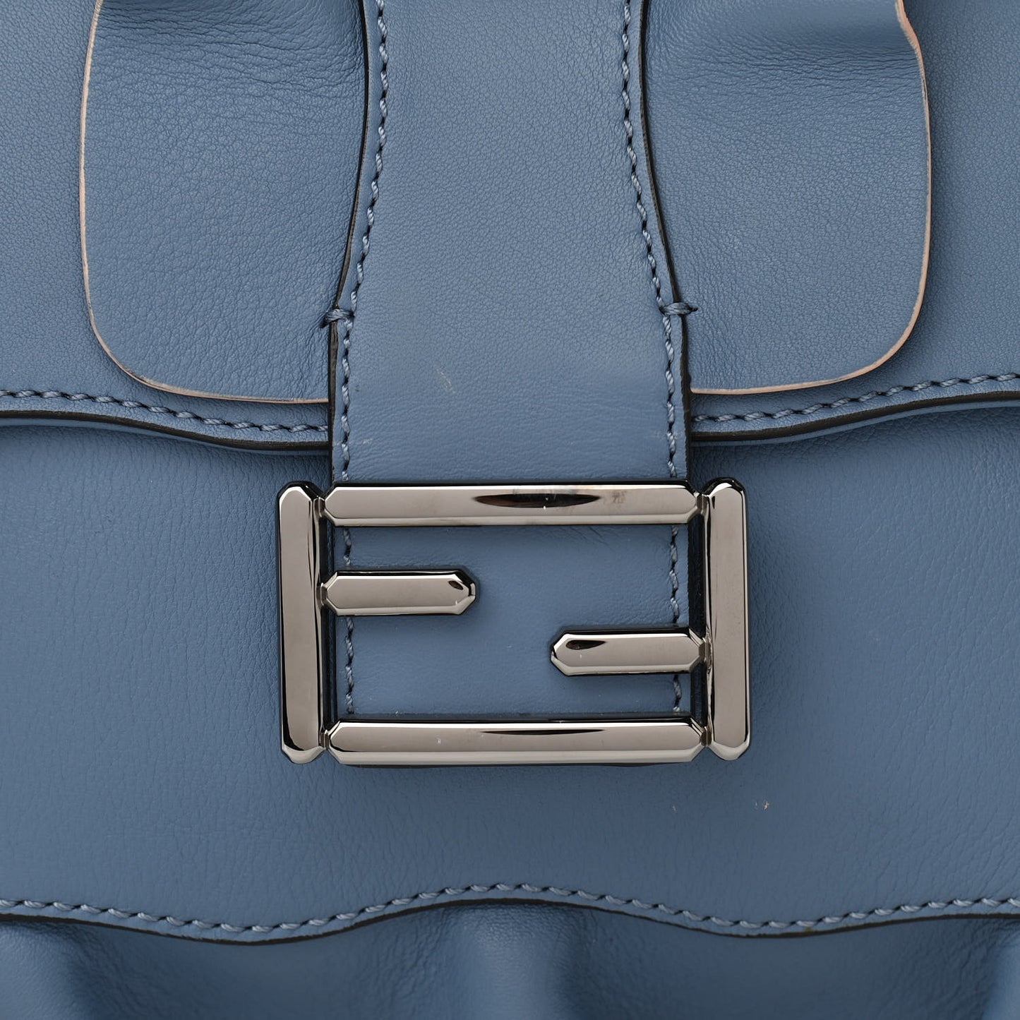 Calfskin Waves Baguette Blue
