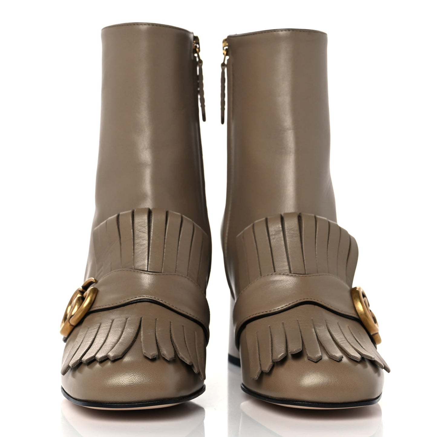 Malaga Kid GG Marmont Fringe 75mm Ankle Boots 38 Mud
