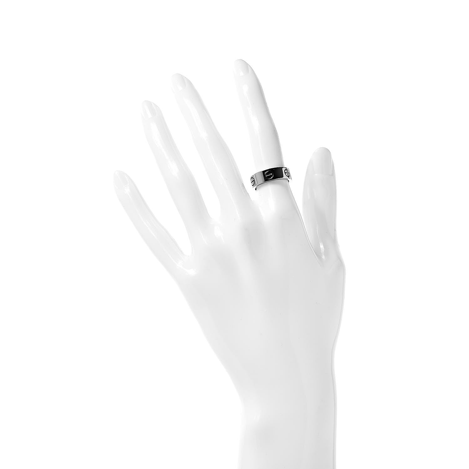 Cartier 18K White Gold 5.5mm LOVE Ring 50 5.25 2 of 4
