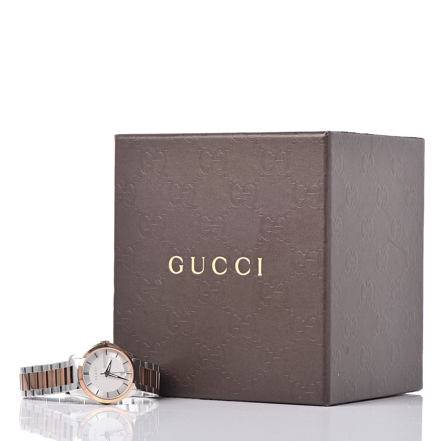 Gucci Stainless Steel 28mm G-Timeless Two Tone Quartz Watch 8 of 8