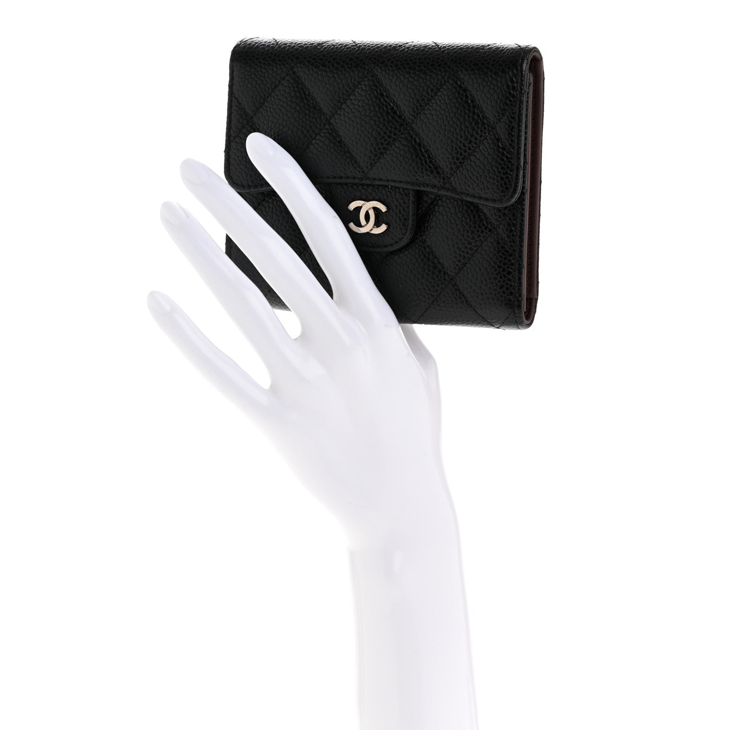 Chanel Caviar Quilted Compact Flap Wallet Black 2 of 9