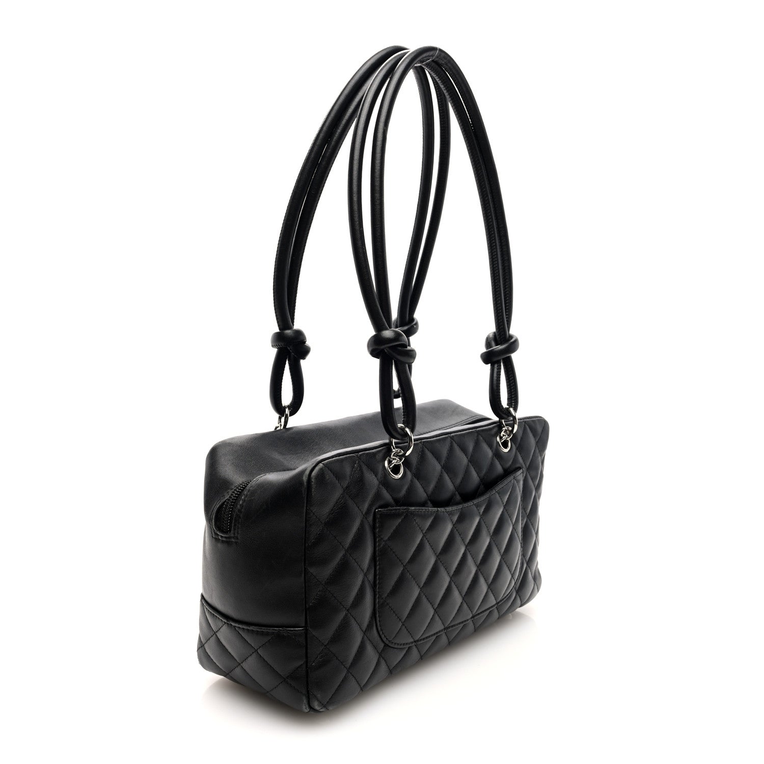 Chanel Calfskin Quilted Large Cambon Bowler Black 3 of 13