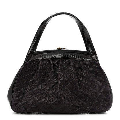 Louis Vuitton Monogram Vienna Alligator Sac Fermoir GM Aubergine 1 of 12