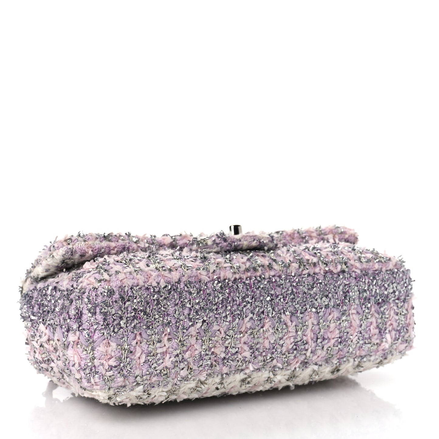 Tweed Medium Single Flap Pink