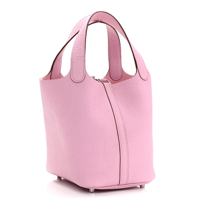 Hermes Taurillon Clemence Picotin Lock 18 PM Mauve Sylvestre 3 of 11