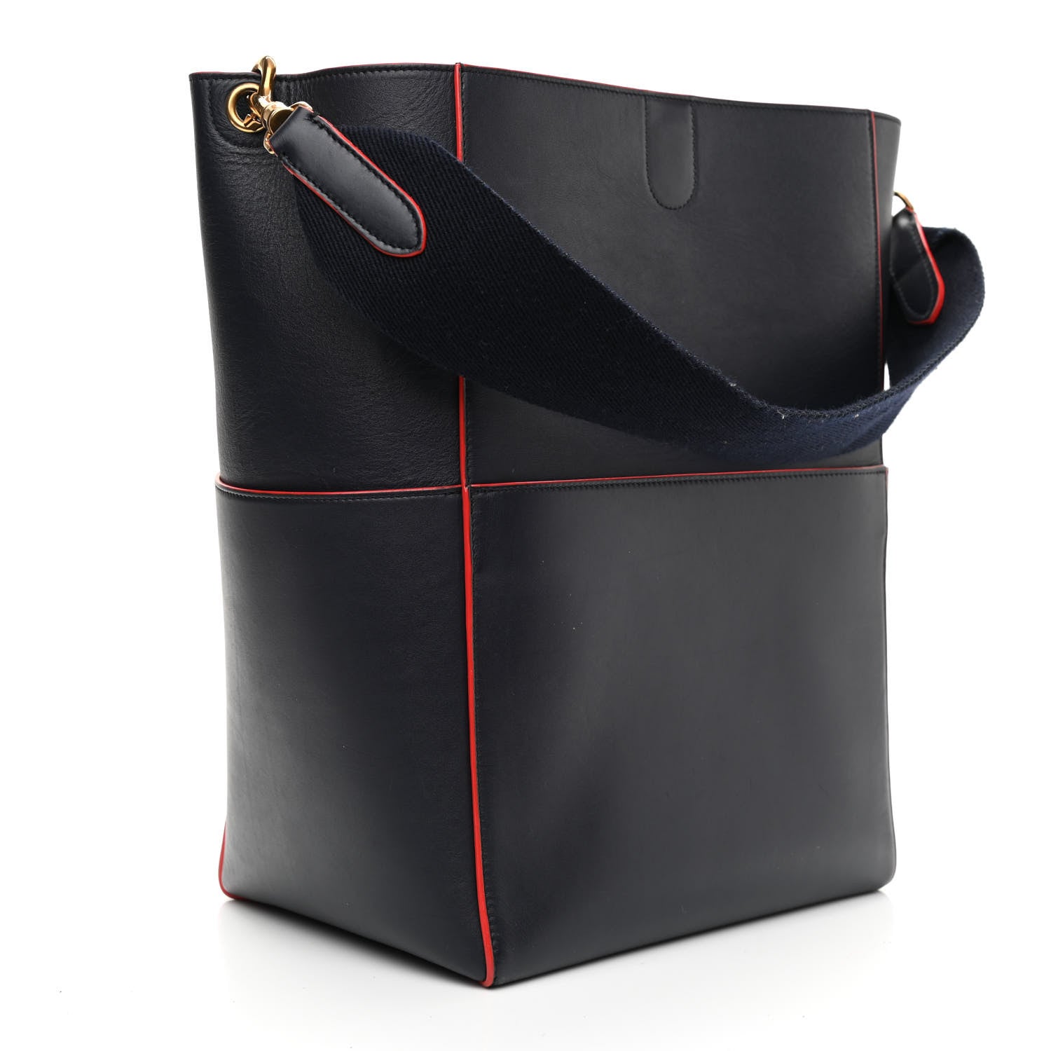 Celine Supersoft Calfskin Sangle Bucket Bag Navy 3 of 11