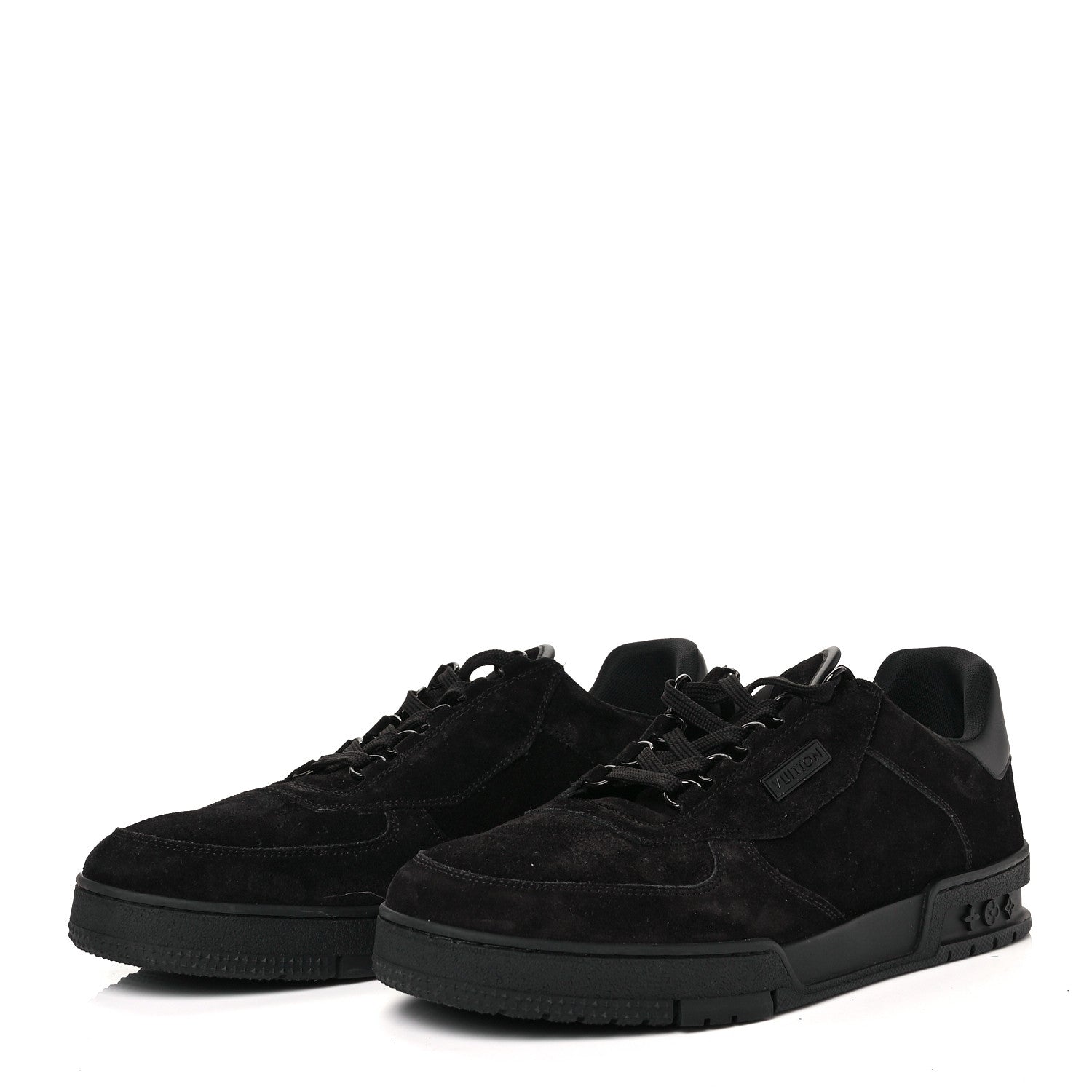 Louis Vuitton Suede Mens LV Trainer Sneakers 9 Black 3 of 8