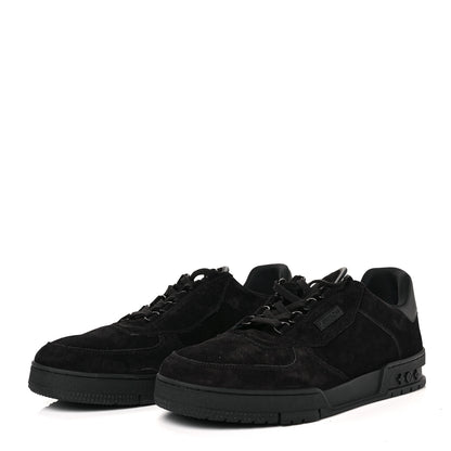 Louis Vuitton Suede Mens LV Trainer Sneakers 9 Black 3 of 8