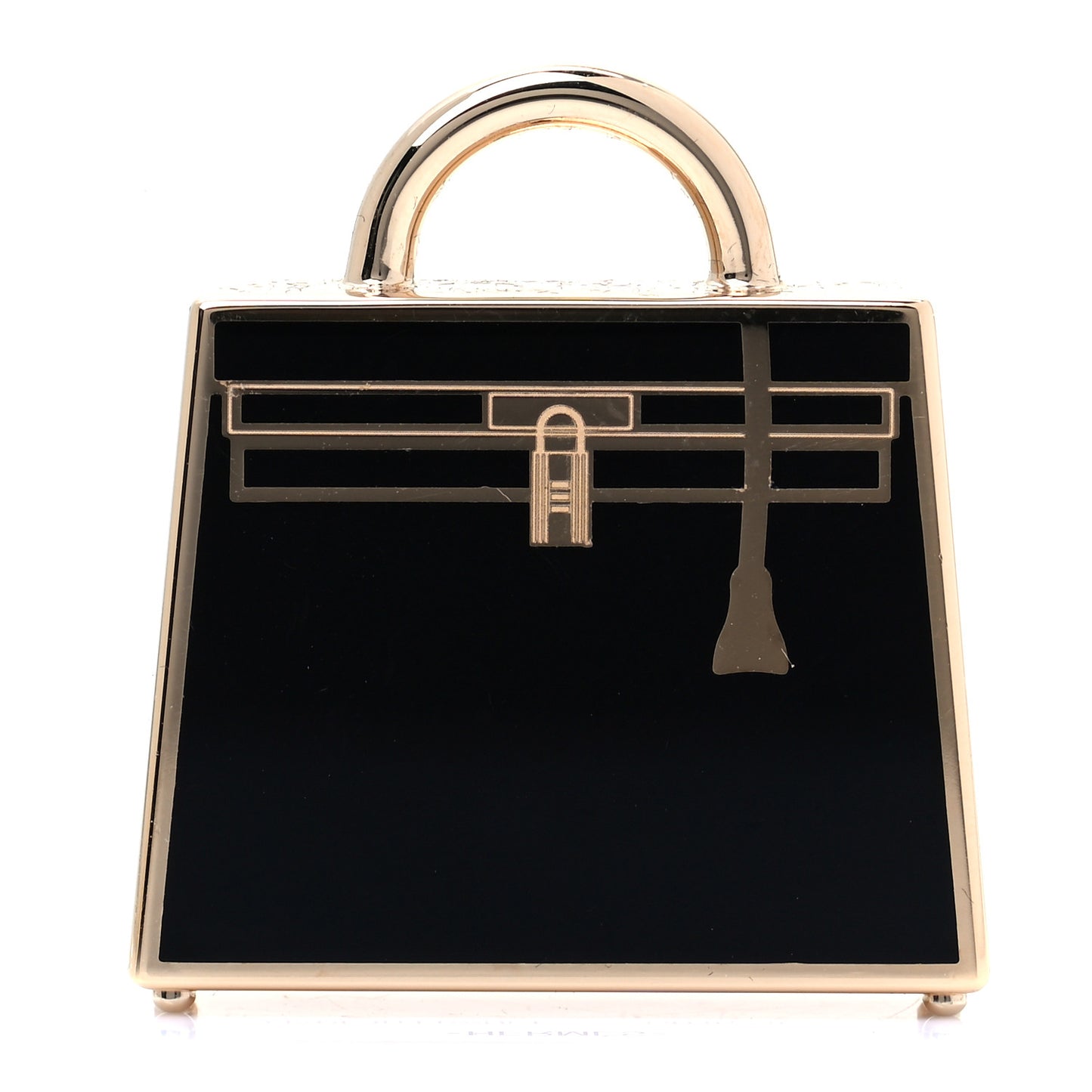 Lacquered Permabrass Kelly Curiosite Charm Black