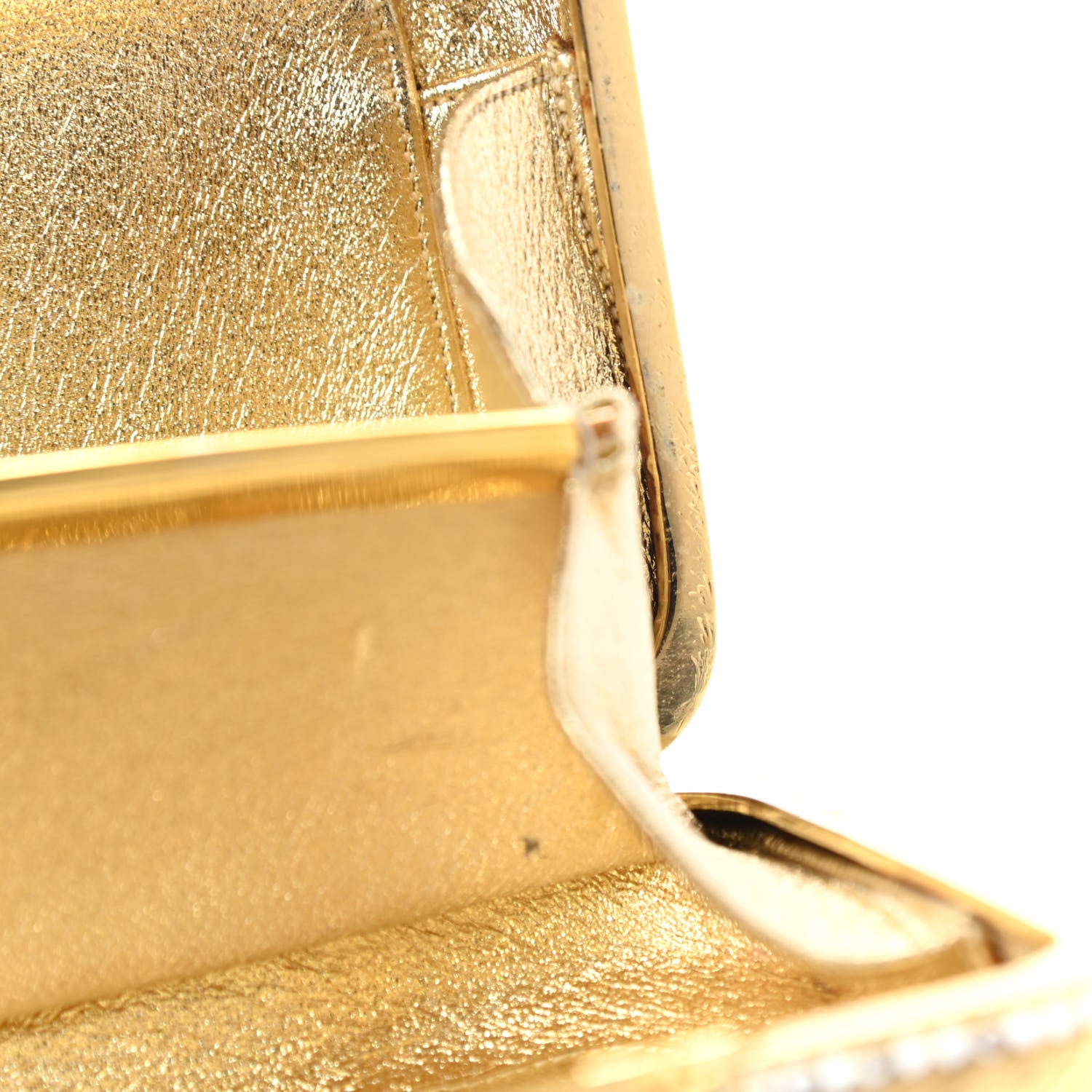 Judith Leiber Crystal Minaudiere Clutch Gold 13 of 25