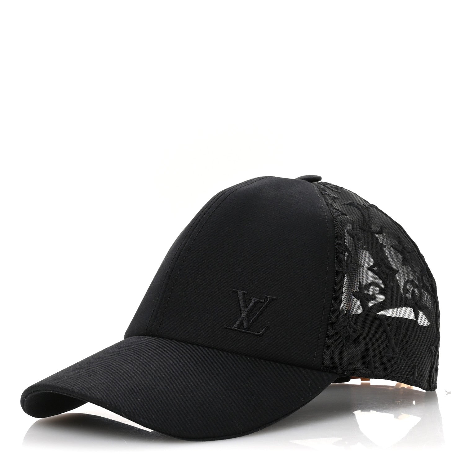 Louis Vuitton Monogram Mesh Cotton Cap M Black 1 of 12